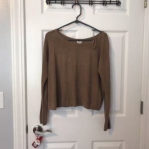 tan sweater